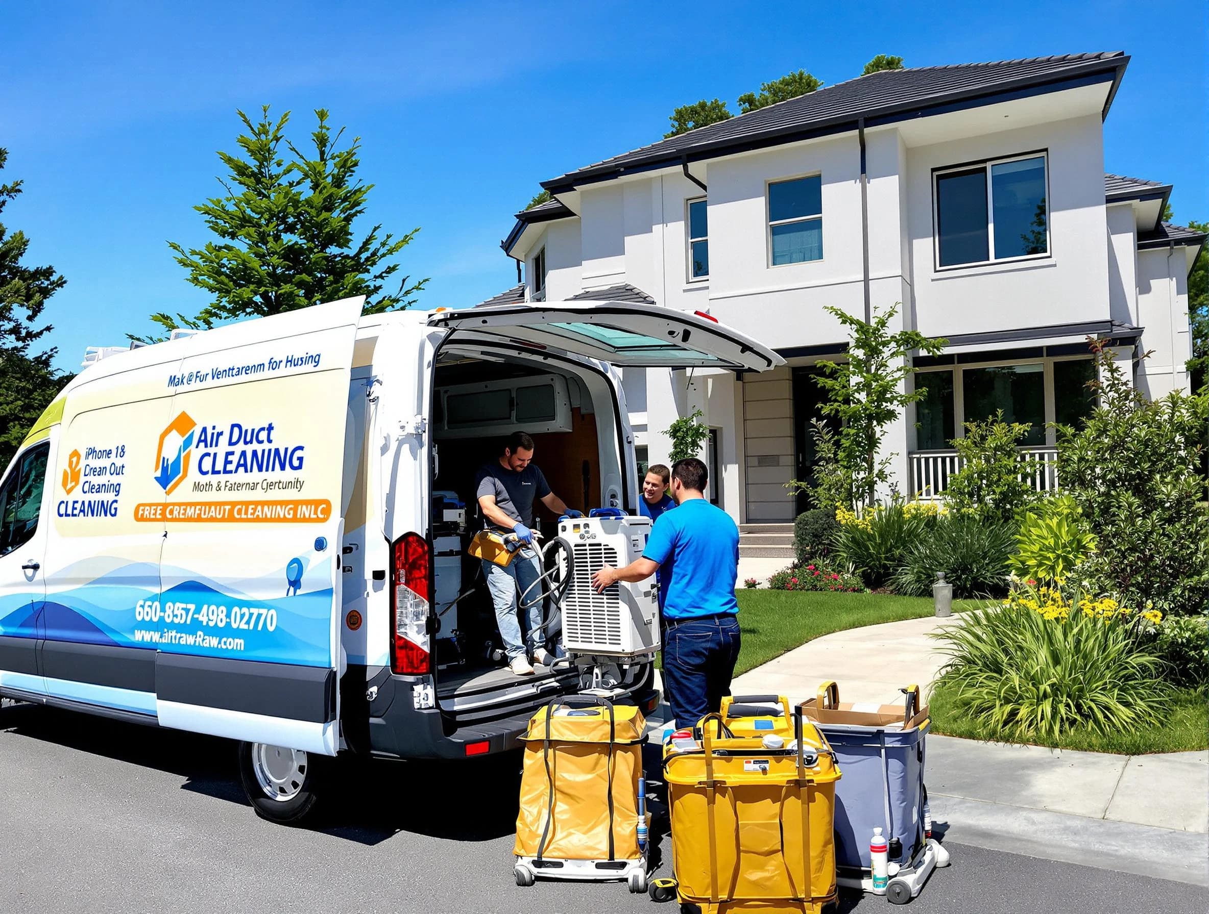 Brookline Air Duct Cleaning technician performing professional air duct cleaning in Brookline