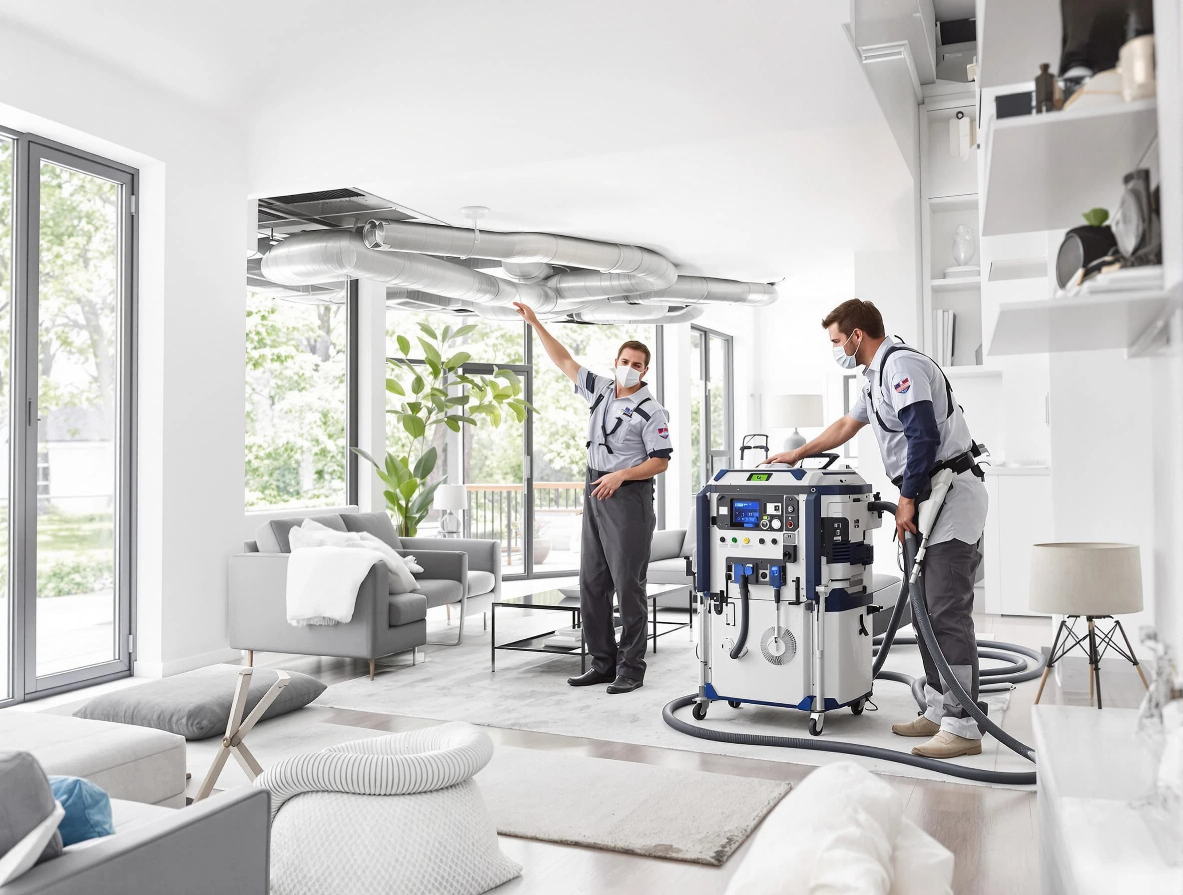 Brookline Air Duct Cleaning professional conducting pure air duct cleaning with state-of-the-art equipment in Brookline