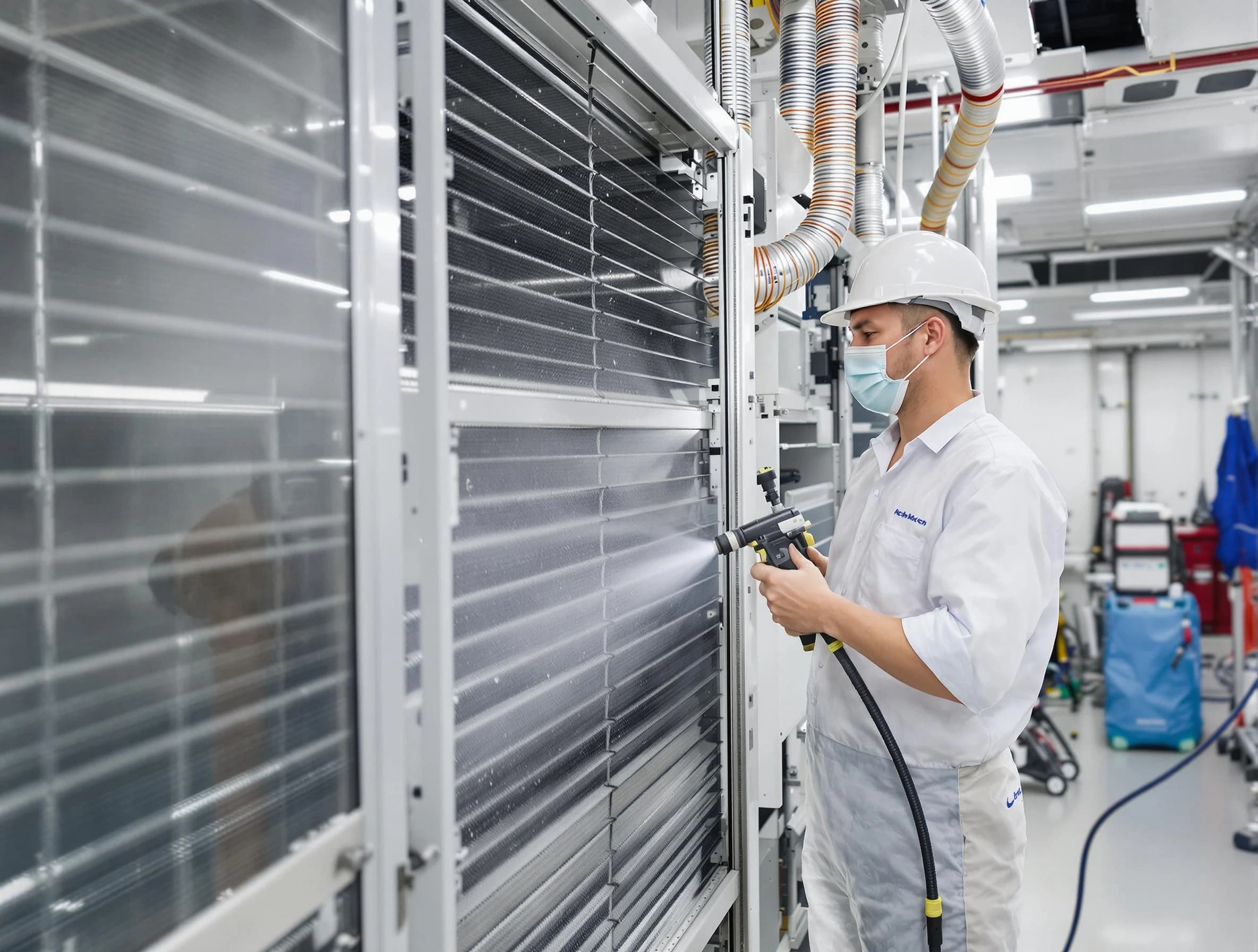 Professional AC coil cleaning by Brookline Air Duct Cleaning in Brookline