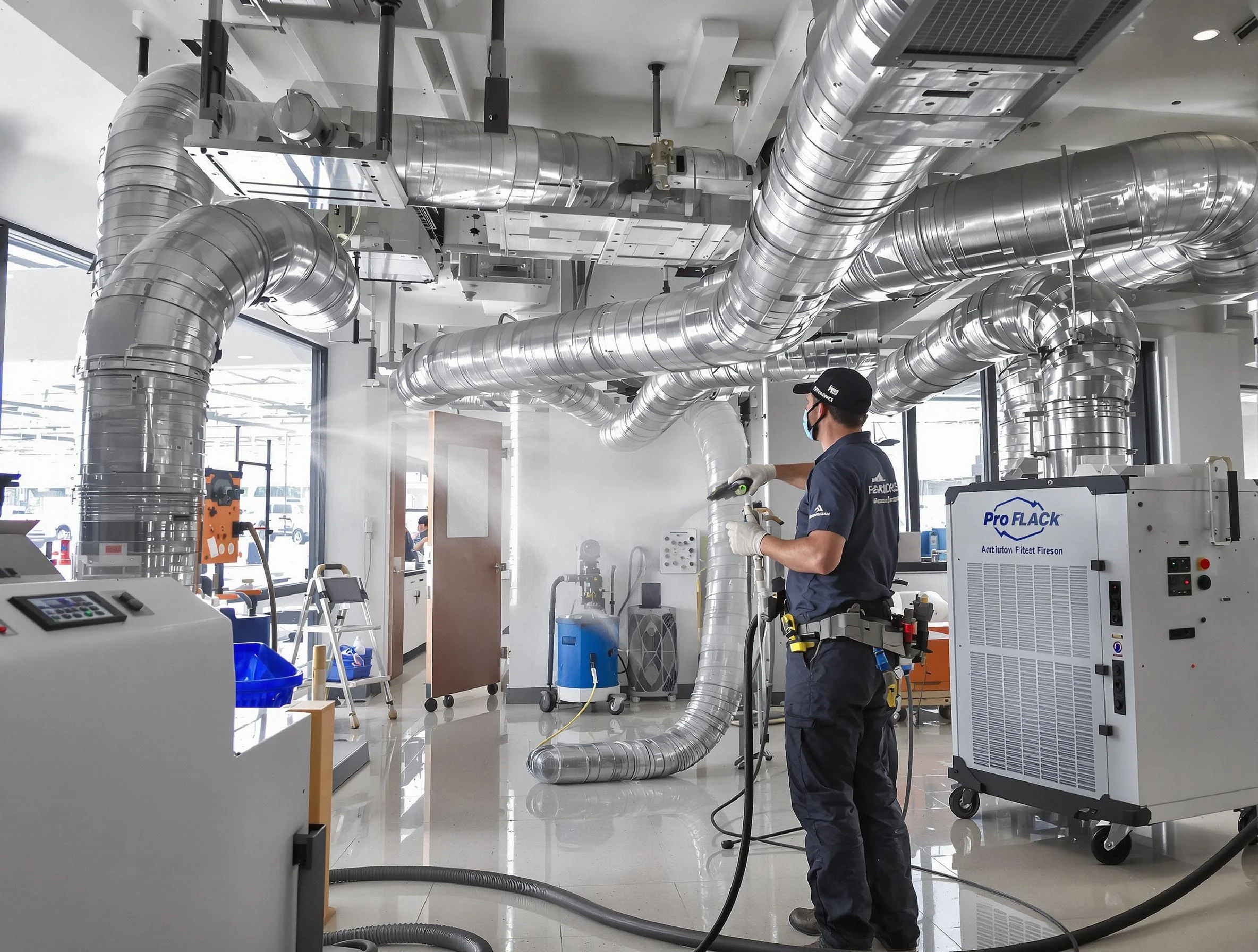 Negative Pressure Air Duct Cleaning in Brookline