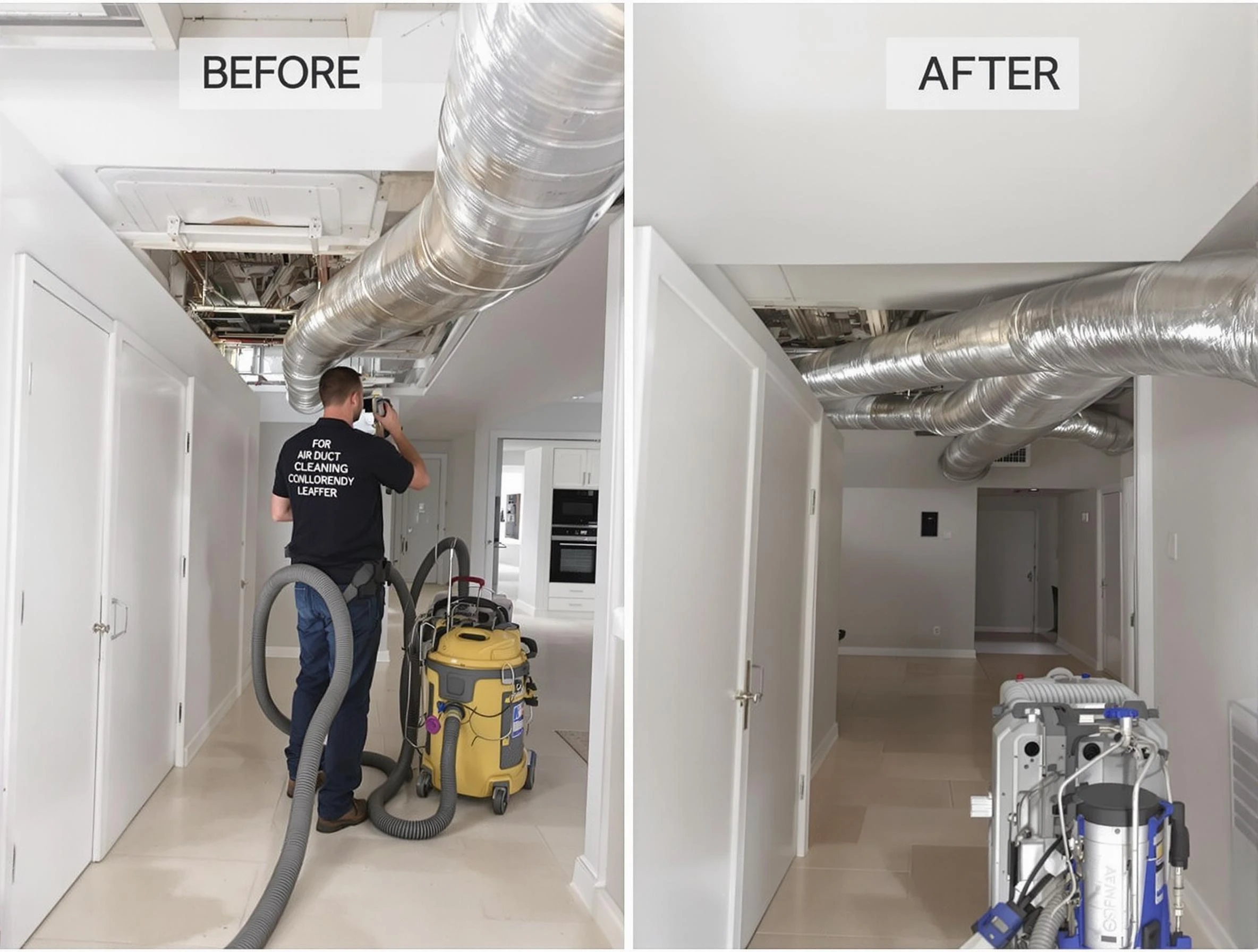 Brookline Air Duct Cleaning professional performing thorough air duct cleaning in Brookline