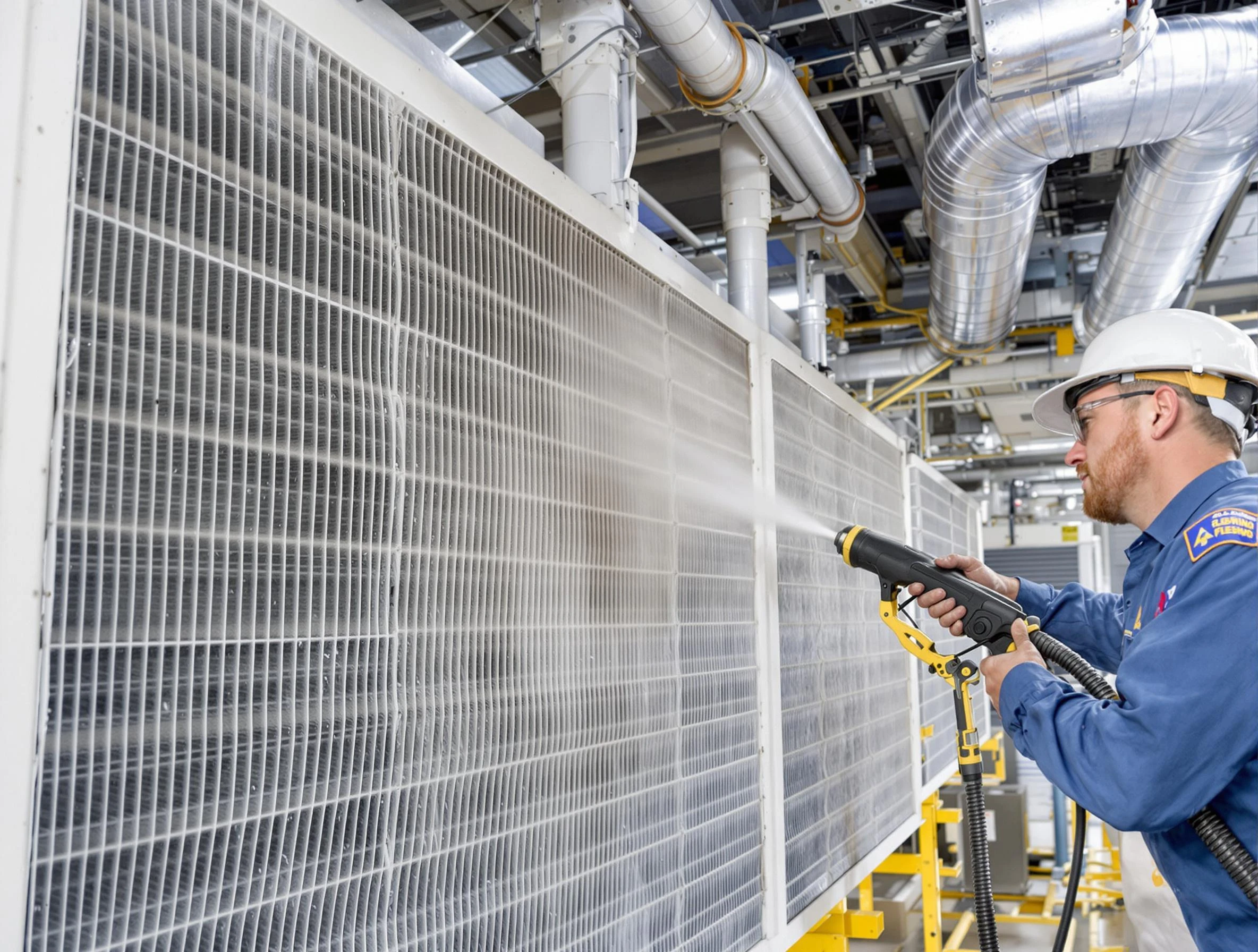 Professional commercial coil cleaning by Brookline Air Duct Cleaning in Brookline